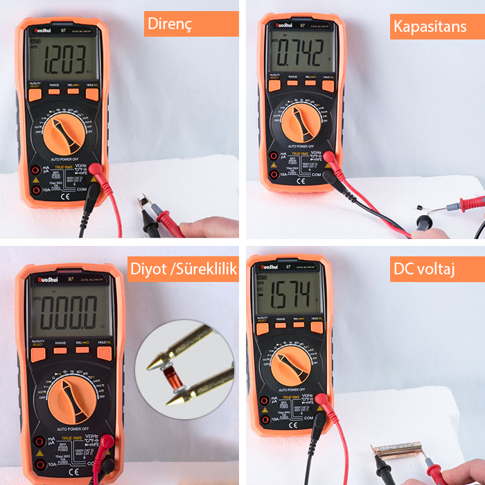 ruoshui dijital elektriksel ölçüm cihazı