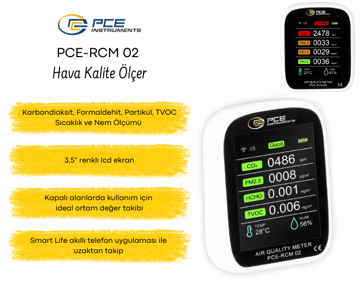 pce-rcm 02 hava kalite ölçer