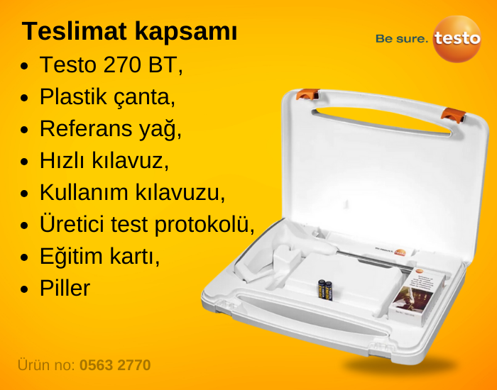 testo 270 bt kutu içeriği