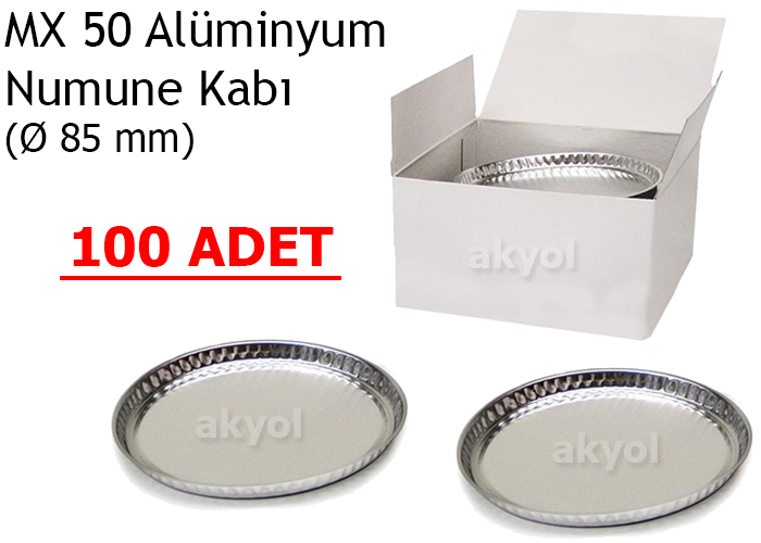 Nem tayin cihazı alüminyum numune kabı