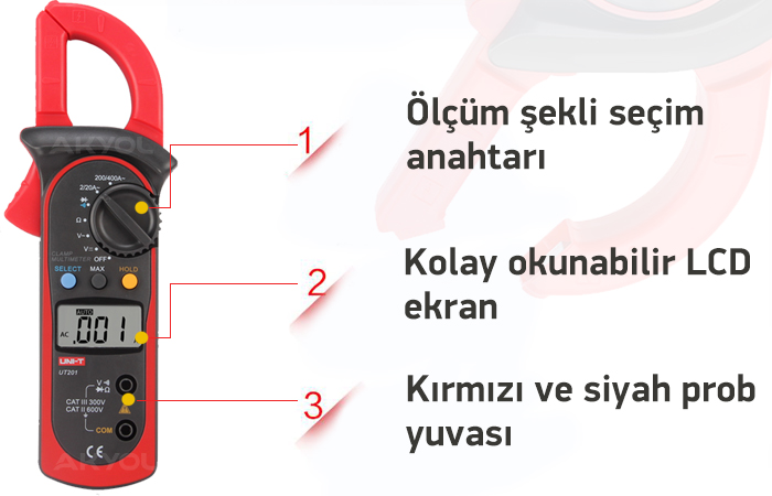 uni-t ut 201 akım ölçer