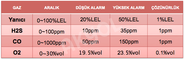 multi gaz dedektörü