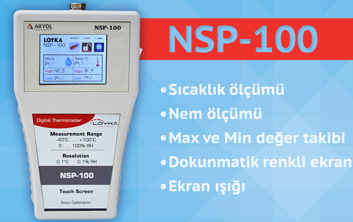 nsp 100 ısı ve nem sondası